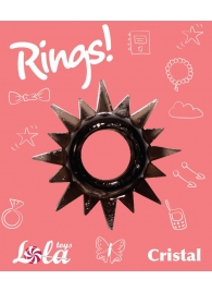 Чёрное эрекционное кольцо Rings Cristal - Lola Games - в Жуковском купить с доставкой