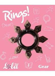 Чёрное эрекционное кольцо Rings Gear - Lola Games - в Жуковском купить с доставкой