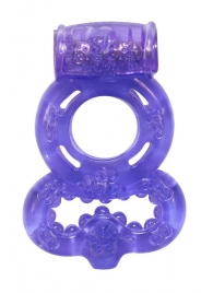 Фиолетовое эрекционное кольцо Rings Treadle с подхватом - Lola Games - в Жуковском купить с доставкой
