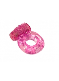 Розовое эрекционное кольцо с вибрацией Rings Axle-pin - Lola Games - в Жуковском купить с доставкой