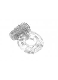Прозрачное эрекционное кольцо с вибрацией Rings Axle-pin - Lola Games - в Жуковском купить с доставкой