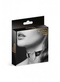 Чёрный чокер с кольцом в форме сердца - Bijoux Pour Toi - купить с доставкой в Жуковском