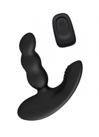 Черный силиконовый стимулятор простаты Levett Nitoc с пультом ДУ - Levett - в Жуковском купить с доставкой