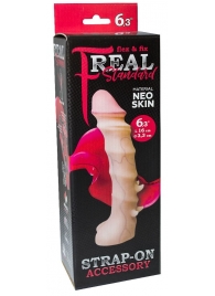 Насадка REAL Standard со спиралевидным узором - 19 см. - LOVETOY (А-Полимер) - купить с доставкой в Жуковском
