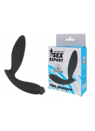 Чёрный вибростимулятор простаты Sex Expert Vibe Pleasure - Sex Expert - в Жуковском купить с доставкой