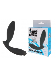 Чёрный вибростимулятор простаты Sex Expert Vibe Pleasure - Sex Expert - в Жуковском купить с доставкой