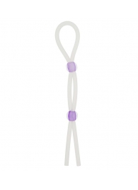 Прозрачное эрекционное кольцо-лассо SILICONE LASSO COCK RING DUAL BEADS - NMC - в Жуковском купить с доставкой