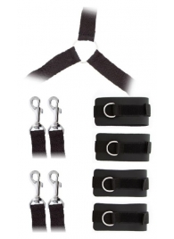 Комплект наручников и поножей LUXURIOUS BED RESTRAINT CUFF SET - Blush Novelties - купить с доставкой в Жуковском