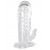 Прозрачная гелевая насадка с клиторальным отростком - 13 см. - Toyfa Basic - в Жуковском купить с доставкой