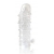Закрытая прозрачная рельефная насадка Crystal sleeve - 13 см. - Erowoman-Eroman - в Жуковском купить с доставкой