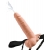 Телесный полый страпон с имитацией эякуляции 7.5  Hollow Squirting Strap-On with Balls Flesh - 21,6 см. - Pipedream - купить с доставкой в Жуковском