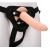 Телесный страпон на черных трусиках STRAP ON REAL DILDO - 20 см. - Dream Toys - купить с доставкой в Жуковском