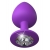 Фиолетовая анальная пробка со стразом Her Little Gem Large Plug - 9,5 см. - Pipedream - купить с доставкой в Жуковском