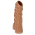 Телесная насадка с венками и открытой головкой Nude Sleeve S - 10 см. - KOKOS - в Жуковском купить с доставкой