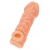 Телесная закрытая насадка с венками Cock Sleeve Size L - 17,6 см. - KOKOS - в Жуковском купить с доставкой