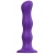 Фиолетовая насадка Strap-On-Me Dildo Geisha Balls size M - Strap-on-me - купить с доставкой в Жуковском
