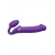 Фиолетовый безремневой вибрострапон Silicone Bendable Strap-On - size XL - Strap-on-me - купить с доставкой в Жуковском
