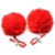 Красные зажимы на соски с помпонами Pom Pom - XR Brands - купить с доставкой в Жуковском
