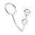 Кольцо на пенис с анальным стимулятором Two Bead Stainless Steel Anal Hook   Cock Ring - BlueLine - в Жуковском купить с доставкой