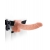 Телесный полый страпон с вибрацией Vibrating Hollow Strap-On with Balls - 24 см. - Pipedream - купить с доставкой в Жуковском