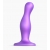 Фиолетовая насадка Strap-On-Me Dildo Plug Curvy size M - Strap-on-me - купить с доставкой в Жуковском