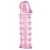 Гелевая розовая насадка на фаллос с шипами - 12 см. - Toyfa Basic - в Жуковском купить с доставкой