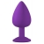 Большая фиолетовая анальная пробка Emotions Cutie Large с голубым кристаллом - 10 см. - Lola Games - купить с доставкой в Жуковском