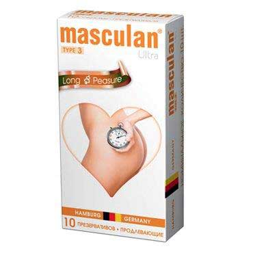 Розовые презервативы Masculan Ultra Long Pleasure с колечками, пупырышками и продлевающим эффектом - 10 шт. - Masculan - купить с доставкой в Жуковском