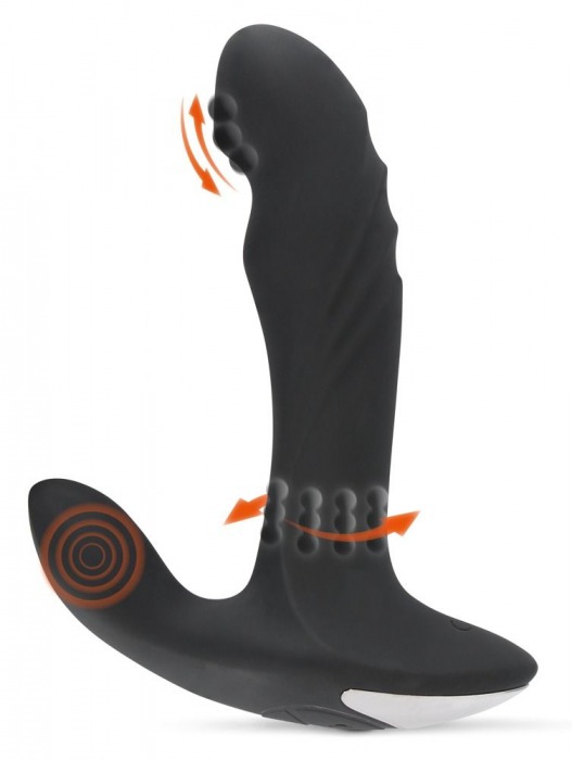Черный вибромассажер простаты с функцией римминга Plug with Perineum Stimulator - 16,6 см. - Orion - в Жуковском купить с доставкой