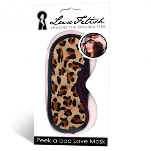 Леопардовая маска на глаза Peek-a-Boo - Lux Fetish - купить с доставкой в Жуковском