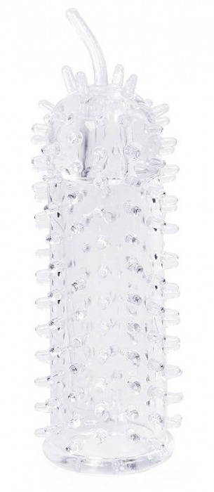 Закрытая рельефная насадка Crystal sleeve с усиками - 12 см. - Erowoman-Eroman - в Жуковском купить с доставкой