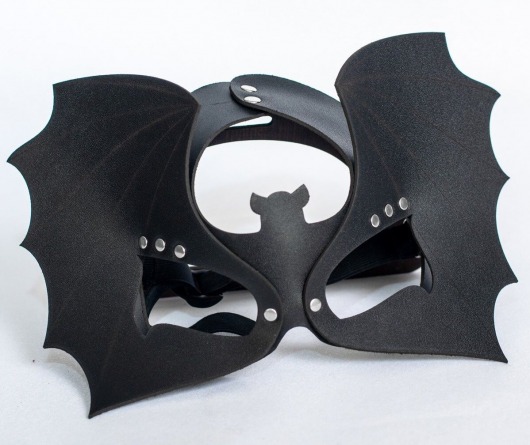 Черная кожаная маска на глаза  Летучая мышь - Sitabella - купить с доставкой в Жуковском