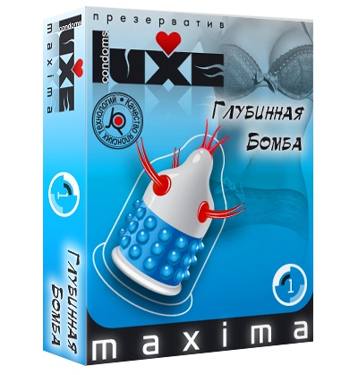 Презерватив LUXE Maxima  Глубинная бомба  - 1 шт. - Luxe - купить с доставкой в Жуковском
