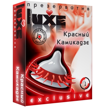 Презерватив LUXE  Exclusive   Красный Камикадзе  - 1 шт. - Luxe - купить с доставкой в Жуковском