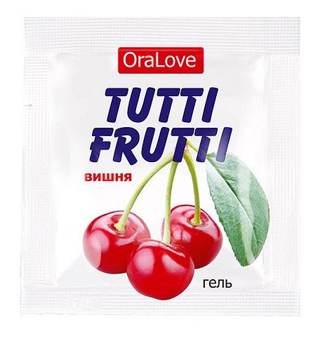 Пробник гель-смазки Tutti-frutti с вишнёвым вкусом - 4 гр. - Биоритм - купить с доставкой в Жуковском