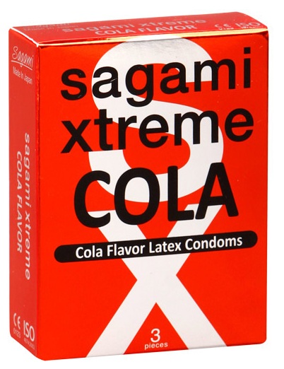 Ароматизированные презервативы Sagami Xtreme COLA - 3 шт. - Sagami - купить с доставкой в Жуковском
