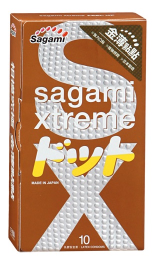 Презервативы Sagami Xtreme FEEL UP с точечной текстурой и линиями прилегания - 10 шт. - Sagami - купить с доставкой в Жуковском