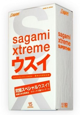 Ультратонкие презервативы Sagami Xtreme SUPERTHIN - 15 шт. - Sagami - купить с доставкой в Жуковском