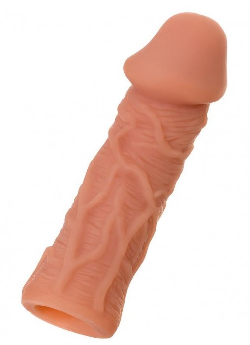 Телесная реалистичная насадка KOKOS Extreme Sleeve 05 с дополнительной стимуляцией - 12,7 см. - KOKOS - в Жуковском купить с доставкой