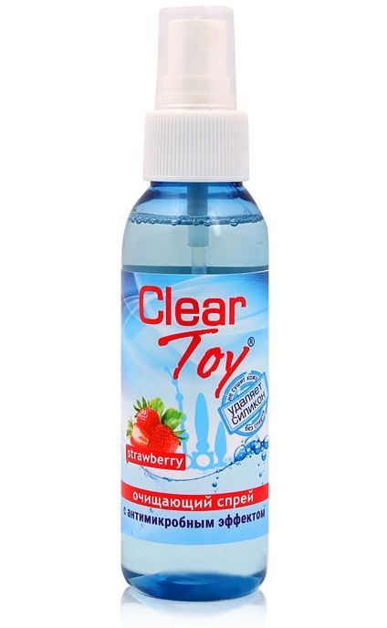 Очищающий спрей для игрушек CLEAR TOY Strawberry - 100 мл. - Биоритм - купить с доставкой в Жуковском