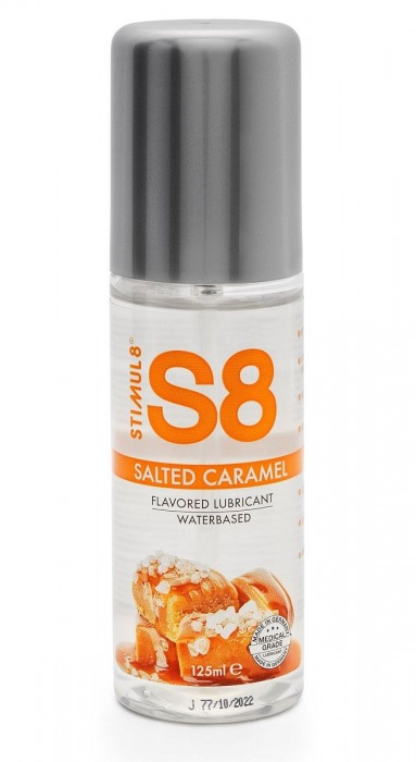 Смазка на водной основе S8 Flavored Lube со вкусом соленой карамели - 125 мл. - Stimul8 - купить с доставкой в Жуковском