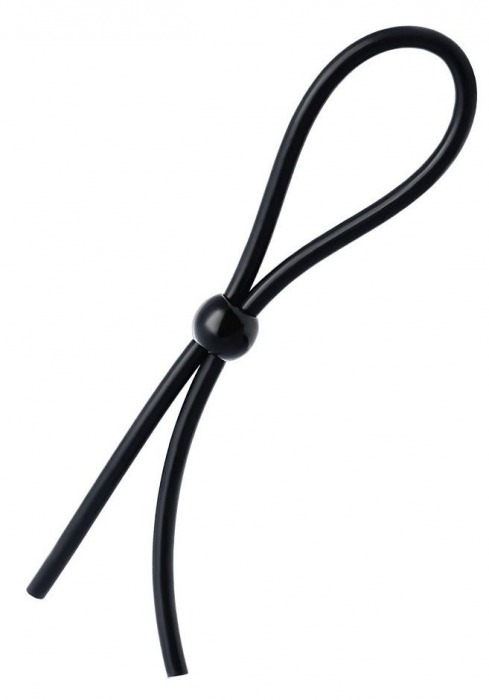 Черное лассо на пенис с одной бусиной - A-toys - в Жуковском купить с доставкой
