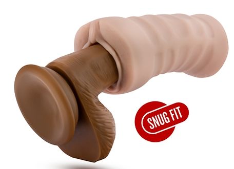 Телесный мастурбатор-вагина с вибропулей Ashley - Blush Novelties - в Жуковском купить с доставкой