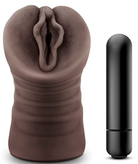Коричневый мастурбатор-вагина Alexis - Blush Novelties - в Жуковском купить с доставкой