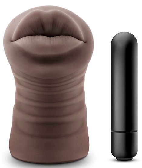 Коричневый мастурбатор-ротик Renee - Blush Novelties - в Жуковском купить с доставкой