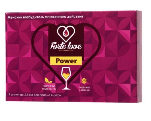 Женский возбудитель мгновенного действия Forte Love Power - 7 ампул (2,5 мл.) - Капиталпродукт - купить с доставкой в Жуковском