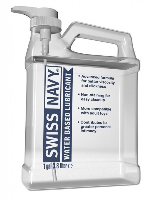 Канистра лубриканта Swiss Navy Water Based Lube на водной основе - 3,8 л. - Swiss navy - купить с доставкой в Жуковском