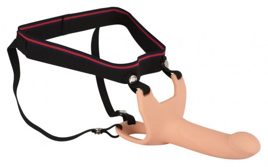 Силиконовый полый страпон на ремнях Silicone Strap-on - 16 см. - Orion - купить с доставкой в Жуковском