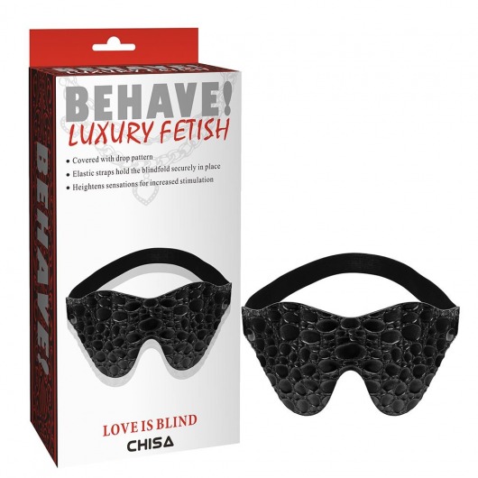 Черная маска на глаза Behave - Chisa - купить с доставкой в Жуковском