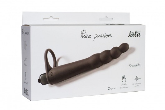 Черная вибронасадка для двойного проникновения Bramble - 16,5 см. - Lola Games - купить с доставкой в Жуковском